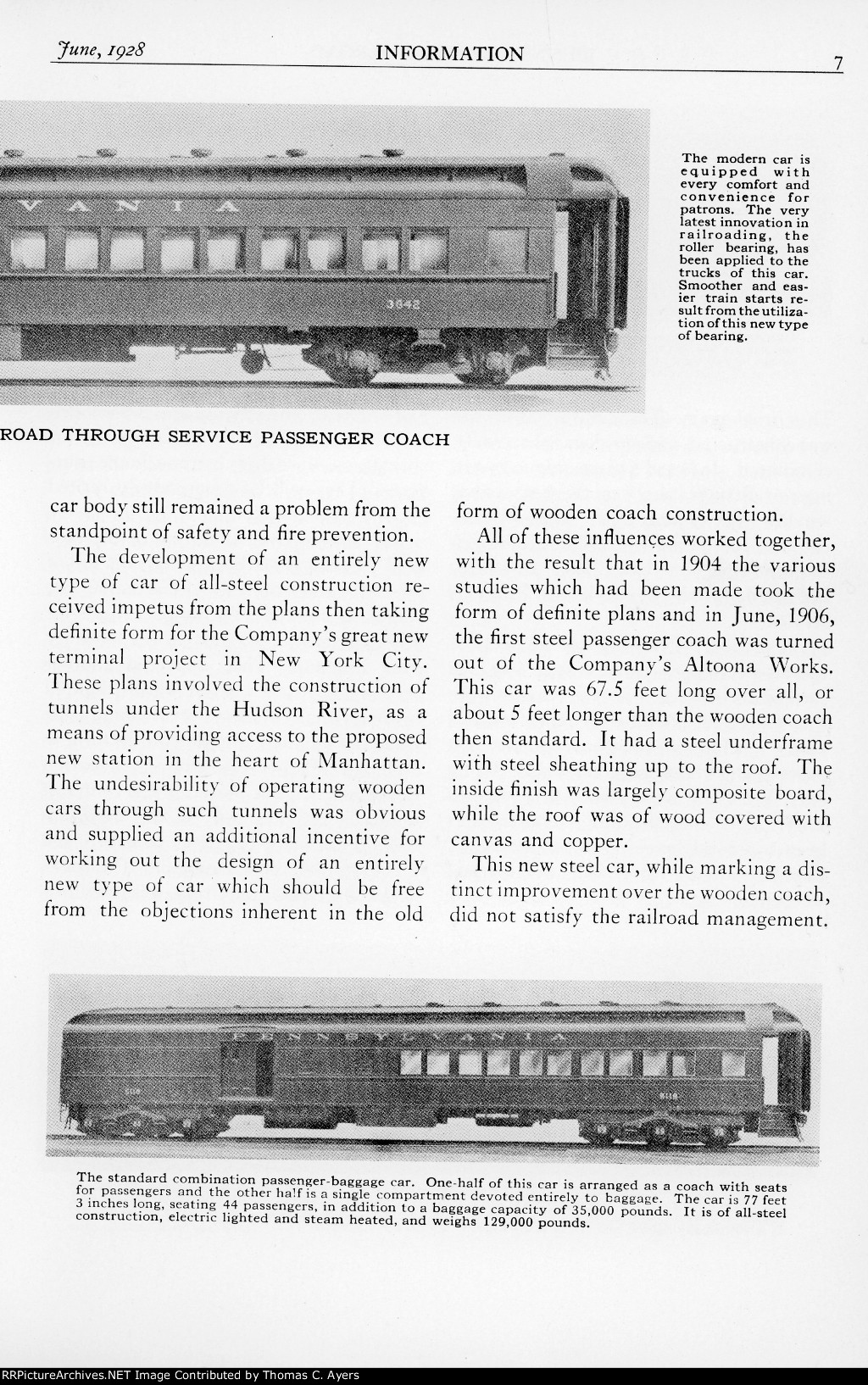 PRR "Passing Of The Wooden Passenger Car," Page 7, 1928